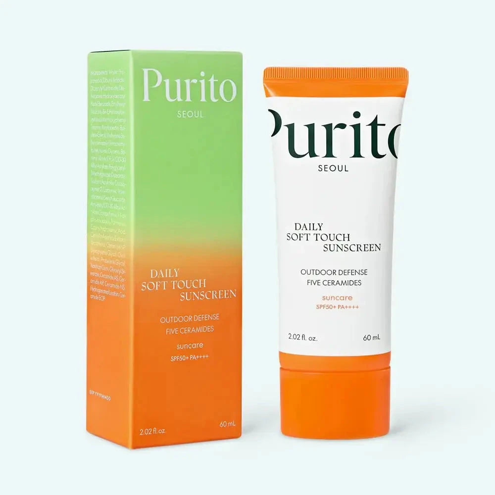 Saules aizsargkrēms ar jaunās paaudzes filtriem Purito Daily Soft Touch Sunscreen SPF50+ PA++++