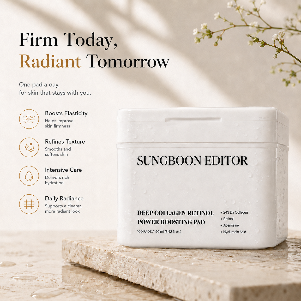 Sungboon Editor Deep Collagen Retinol Power Boosting Pad